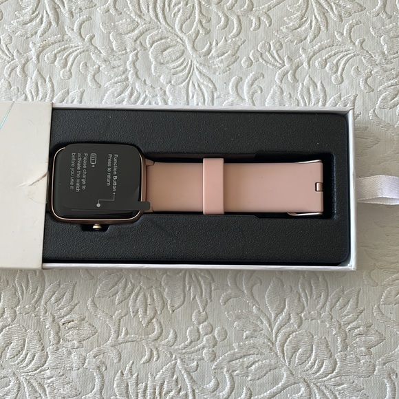 Smart Watch fit polo, pink with rose gold hardware - Picture 2 of 4